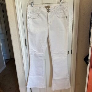 Declaration of Democracy New white jeans Sz 12 tall flare